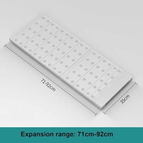 Expandable Closet Shelves Organizers, Heavy Duty Adjustable Wardrobe Tension Shelf Rod DIY Cabinet Holders Storage Rack Divider Separator for Kitchen Bathroom Bedroom Garage - color: Width 35cm, size: Length 71-92cm
