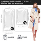 Hanging Vacuum Storage Bags, 6 Pack Large Hanging Space Saver Bags, Vacuum Sealed for Clothes Suits Dress Jackets for Moving Supplies(3 Long, 3 Short) - size: 6-Combo