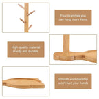 Cyrank Key Tray, Jewelry Tray Key Holder Key Bowl for Entryway Table Wood Key Tray for Entryway Earring Holder Rack Jewelry Organizer Tray 01 No Cat Statue - color: 01