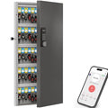 WeHere 120-Key Smart Key Lock Box Wall Mount – Commercial Key Cabinet with App, Keypad, Bluetooth & WiFi Unlock (Sold Separately), Access Log Tracking, Key Management for School, Property, Office - size: 120 keys(smart)