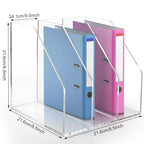 Acrylic Paper Tray Stackable Letter Organizers, Clear Paper Desk Organizer, 3-Tier, Desk A4 File Holder for Office Document Desktop File - style: Vertical-1Pack