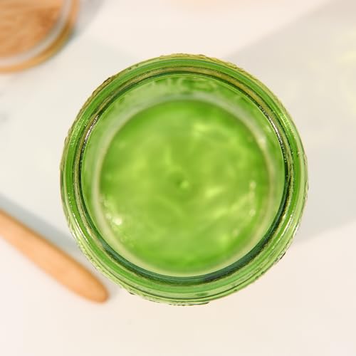 Custde Glass Storage Jars With Airtight Lid, 23.7oz Canister For Kitchen Counter with Bamboo Lid, brown sugar, candy, coffee, cookie, salt, tea,pantry cute Jar (Green 2-Pack, 23.7 fl oz) - color: Green 2-Pack, size: 23.7 fl oz