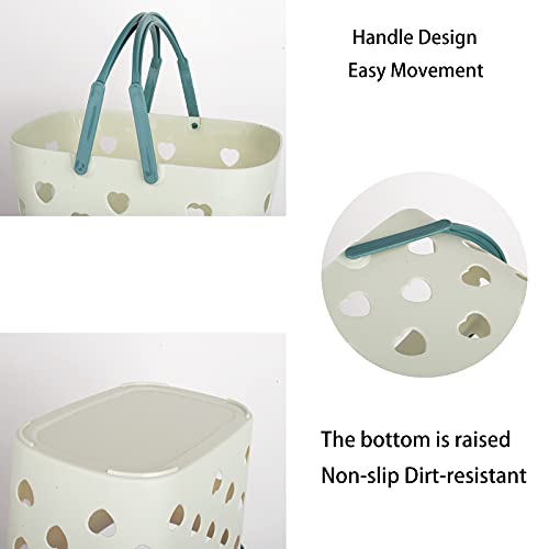 Anyoifax Portable Shower Caddy Tote Plastic Storage Basket with Handle Box Organizer Bin for Bathroom, Pantry, Kitchen, College Dorm, Garage - Green - color: Green, size: 1 Pack