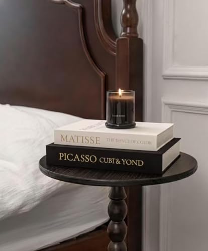 Set of 2 Linen Decorative Books with Hidden Storage – Chic Housewarming & Christmas Gift Idea, Monochrome Faux Book Box for Shelf and Coffee Table Decor (White & Black) - color: Ivory-Black