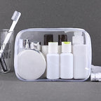 Tergy 50 Packs Clear Cosmetics Bags for Women Men Waterproof Toiletry Bags PVC Makeup Bags Organizer Case with Zipper for Travel Bathroom (50 White) - color: 50 White