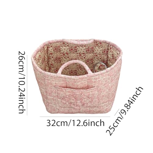 Floral Fabric Storage Basket Car Interior Storage Basket Underwear Sundries Laundry Baskets Supplies Home Organizer Bag (style 2) - color: style 2
