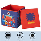 Idea Nuova Marvel Spiderman Collapsible Fabric Storage Cube,10” Organizer Bin with Lid for Bedroom, Playroom, and Closet - color: Spiderman