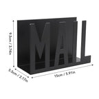 Mail Organizer, Stylish Mail Holder, Iron Letter Holder for Desk with Open Design, Functional Envelope Organizer for Bills, Letters, Papers, 5.91 x 2.17 x 3.74in, Black