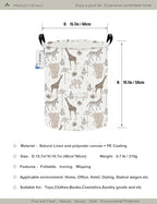 Round Waterproof Laundry Basket,Foldable Storage Basket,Laundry Hampers with Handle,Gift Basket,Suitable for Children's Room and Toy Storage (Animals) - color: Round Animals