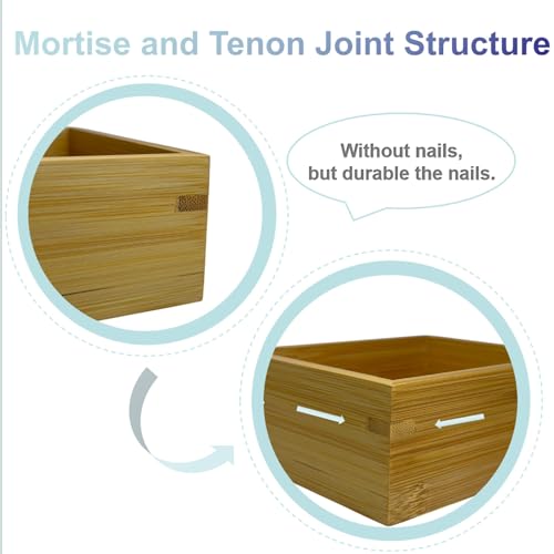 Bamboo Drawer Organizer 11.8x5.9x2.4 Inch | Rectangle Drawer Divider & Utensil Tray for Kitchen, Bathroom, Office, Makeup & Jewelry - size: 11.8"D x 5.9"W x 2.4"H