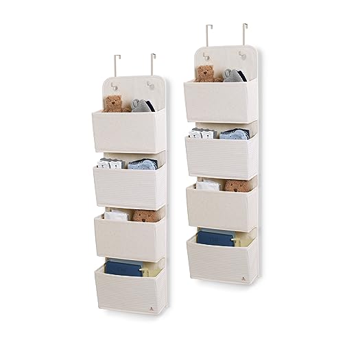 Delta Children GAP babyGap 2-Pack Over the Door Storage Organizer with 4 Pockets, Tan - color: Tan