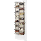 Whitmor Over the Door Shoe Shelves - size: 26 Pocket Transparent & Beige