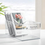 iDesign Kitchen Binz BPA-Free Plastic Deep Stackable Organizer with Handles - 8" x 6" x 14.5", Clear - style: Pack of 1