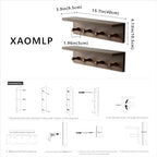 Entrance Coat Rack ，Coat Hooks, Wall-Mounted Wooden Hook Rack, Wall-Mounted Shelves are Very Suitable (Teak Color Finish—A-2) - style: Teak color finish—A-2