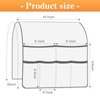 Sofa Armrest Organizer Arm Chair Caddy for Recliner, Remote Control Holder for Recliner, Non-Slip Armchair Caddy with 6 Pockets Storage for Magazine, Tablet, Phone, Dark Grey