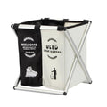 Foldable Disposable Shoe Cover Box Dispenser, Thickened Oxford Fabric Storage Bin Holder with Welcome Please Cover Your Shoes and Used Shoe Covers Sign for Open House Supplies(Black, White)