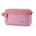 Sooez High Capacity Pencil Case, Big Pencil Bag Pouch Box Organizer Pen Case, Portable Journaling Supplies with Easy Grip Handle & Loop, Asthetic Supply for Girls Adults, Pink - color: Pink