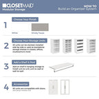 ClosetMaid 4598 Modular Storage Stackable Unit with 4 Drawers, Taupe - color: Taupe