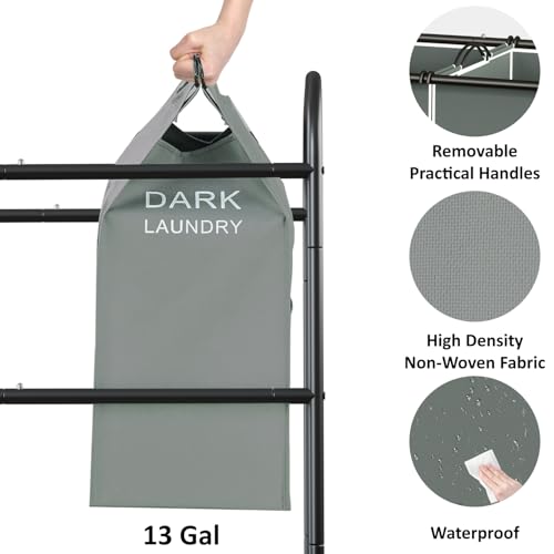 5-Section Laundry Sorter Cart, Large Laundry Hamper with Lockable Rolling Wheels, Versatile Storage Organizer with Removable Bags for Dirty Clothes, Gray - color: Gray