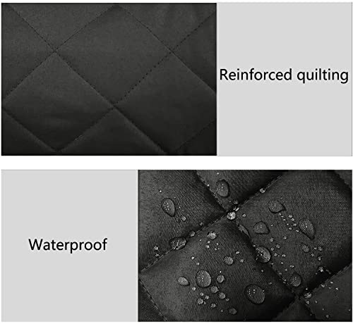 2 in 1 Waterproof Armrest Covers Sofa Arm Organizer with 14 Pockets for Tablet Magazines TV Remote Holder, Anti-Slip Recliner Couch Armchair Slipcover Furniture Sofa Arm Protector Storage Caddy Pouch - color: Black, 2 in 1