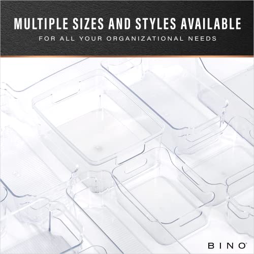 BINO | Plastic Storage Bins, X-Small - 5 Pack | THE LUCID COLLECTION | Multi-Use Built-In Handles BPA-Free Clear Storage Containers | Fridge Organizer | Pantry & Home Organization - size: 5PK - X-SMALL