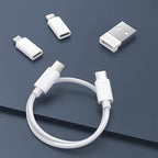 Generic Multi-Functional Cable Storage Box with Charging Cables and SIM Card Holder, Modern Compact Organizer for Travel and Office Use, White, 4.1 x 3.24 x 0.3 inches - color: White
