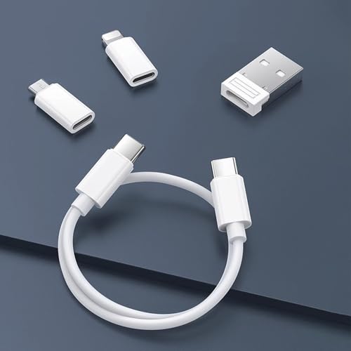 Generic Multi-Functional Cable Storage Box with Charging Cables and SIM Card Holder, Modern Compact Organizer for Travel and Office Use, White, 4.1 x 3.24 x 0.3 inches - color: White