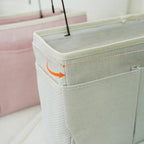 Bedside Storage Caddy Bag,Bedside Hanging Organizer Magazine Holder for Bunk bed Hospital Beds Holders Books Glasses Phones (Pink)