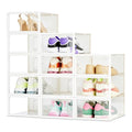 Amazon Basics Stackable and Foldable Clear Shoe Storage Organizer Box, Small, 12-Pack - size: Small