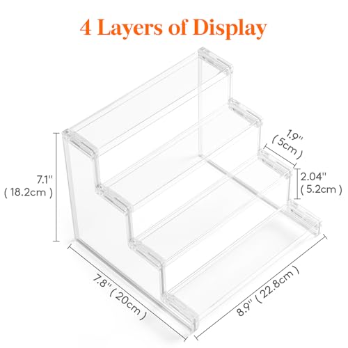 Lifewit Perfume Organizer, Bedroom Decor, Cologne Cupcake Stand, Tool-Free Assembly, Makeup Display Shelf for Vanity Bathroom Counter Storage, Clear, 23 cm/9", 2 Pcs - color: Clear, size: 9 Inch,2 Pcs