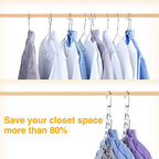 HOUSE DAY Space Saving Hangers for Clothes 20 Pack, Heavy Duty Hanger Organizer | 30 Lbs Capacity |, Metal Magic Hanger, Sturdy Multi Hangers, Closet Space Saver Closet Organizers and Storage - size: 20 Pack