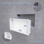 24"x12" Shower Niche Insert Tile Ready ，Stainless Steel Recessed Shower Caddy ，Bathroom remodel，Matte White （ 24 x 12 in） - color: White, size: 12 * 24 in