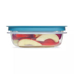 Rubber maid Storage Containers, Easy Find Lids, Teal, 3 cup, Flex & Seal, Leak Proof Lids, Food Storage Set, Clear Meal Prep Flex Containers, 3 Piece Set, Utenselux - size: 3 Cup