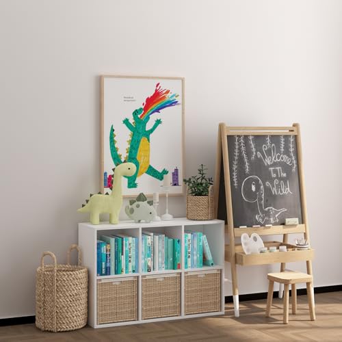 Wooden 6 Cube Storage Organizer with Closed Back Panel,White Cube Shelf Cubby Storage Organizers with Compartments for Living(White, 6 Cube-13in) - color: White, size: 6 Cube-13in
