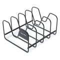 GreenPan Stainless Steel Wire Pots and Pans Lid Storage Rack, Holds 4 Lid Covers, Easy Storage, Countertop or Cabinent Organizer, Minimizes Clutter, Fast Drying, Wipes Clean, Black - size: Lid Storage Rack