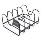 GreenPan Stainless Steel Wire Pots and Pans Lid Storage Rack, Holds 4 Lid Covers, Easy Storage, Countertop or Cabinent Organizer, Minimizes Clutter, Fast Drying, Wipes Clean, Black - size: Lid Storage Rack