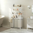 Herture Laundry Basket, 3 Section Laundry Hamper with 4 Tiers Shelf, Pull-Out and Removable Laundry Bags, Large 3 x 15.87 Gallons, for Laundry Room Bathroom White PF05XLW - color: White, size: 3 Bags-180 L