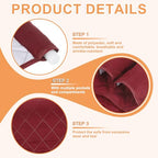 uxcell 1 Pcs Recliner Armchair Caddy, Couch Armrest Organizer with 5 Pockets for Bedside Sofa Remote Control Holder Magazine Phone Book Glasses (Wine Red, 35"x13") - color: Wine Red