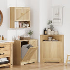 Laundry Hamper Cabinet, Small Tilt-Out Bathroom Storage Unit with Narrow Hidden Basket Chest Bathroom Cupboard