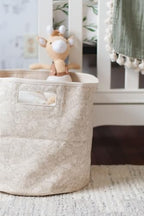Crane Baby Willow 100% Cotton Storage Bin - Perfect for Nursery Organization, Handcrafted Design - size: 13 x 12 Inches, style: Willow