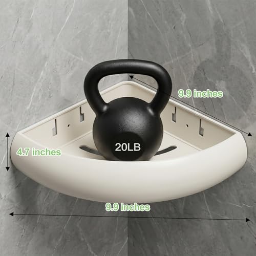 Shower Caddy Hanging, Never Rust Shower Organizer Hanging, Aluminum Shower Racks for Inside Shower with Hooks for Razor, Bathroom Organizers and Storage with Soap Holder, White