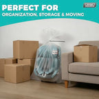 Storage Standard Large Clear Plastic Bags for Storage 6-Pack - Waterproof Extra Large Plastic Bags with Zip Ties, Heavy-Duty Cover for Pillows, Comforters, Chair Cushions & Textiles - 36 x 50 Inches - size: 36'' x 50’'