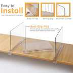 12 Pack Acrylic Shelf Dividers for Closet 11x7.9 Inch – Acrylic Dividers for Shelves Clear Closet Shelf Separators for Purses, Clothes Storage – Vertical Bookshelf Dividers for Bedroom & Kitchen - size: Pack of 12