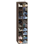 Simple Houseware 20 Section Shelves Hanging Shoes Organizer Holder for Closet, Brown - color: Brown