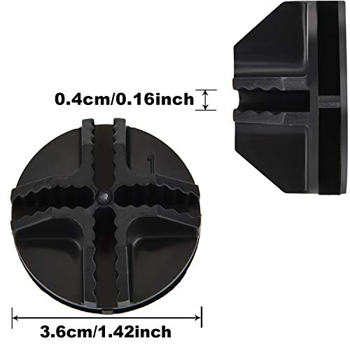 32 Pieces Cube Connectors Plastic Storage Wire Cube Organizer ABS Connectors for Modular Closet Storage Organizer and Wire Shelf (Black) - color: Black
