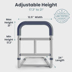 PELEGON Bed Rails for Elderly Adults Safety, ASTM Compliant, Adjustable Bed Rail with Non-Slip Ergonomic Handle and Storage Pockets, Bed Railings for Seniors Supports up to 300 lb, Tool-Free Assembly