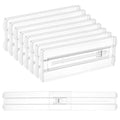 Vtopmart 8 Pack Drawer Dividers for Clothes, 4" High 13"-22" Adjustable Expandable Dresser Drawer Organizer, Clear Plastic Separators for Dresser, Baby Clothing, Underwear, Cosmetic, Toiletries - size: 4" H,13-22" L