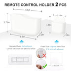Remote Control Holder Wall Mount Set, Office Supplies Supply Organizer, Bedside Audio-Video Remote Control Shelving, With Self Adhesive Caddy Storage Box, White Wall Phone Stand Mail Sorters
