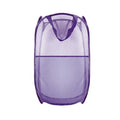 Collapsible Pop Up Laundry Hamper, Extra Large Mesh Foldable Laundry Basket, 28" x 16" x 16"(Purple) - color: 1P Purple