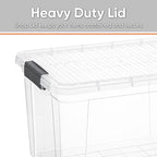 Superio Deep Storage Organizer Bin with Lid X-Deep Small Clear Storage Box with Latch for Home, Kitchen, Garage- Store, Food, Supplies, and Hair Accessories (4.75 Quart) - size: 4.75 Qt